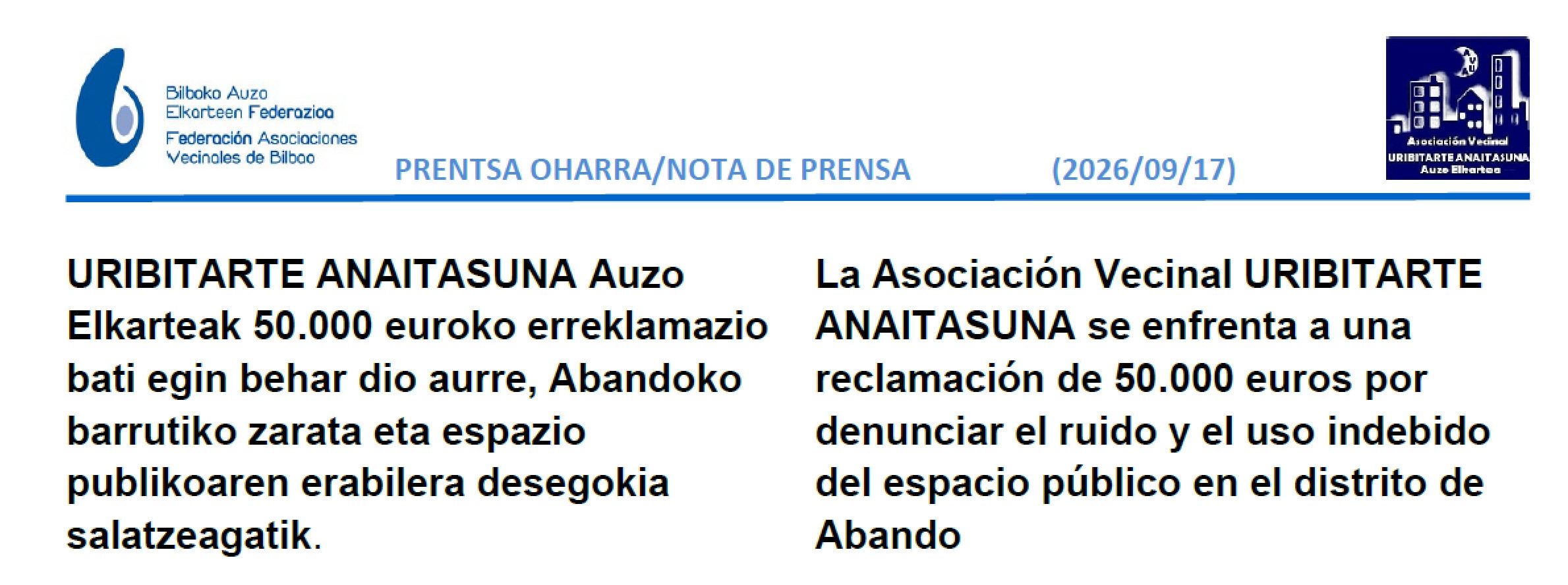 nota de prensa